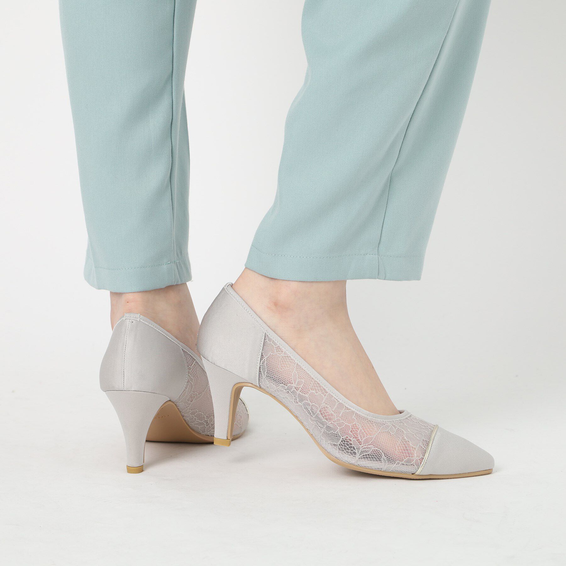 ESPERANZA「切替チュールレースパンプス」|パンプス|