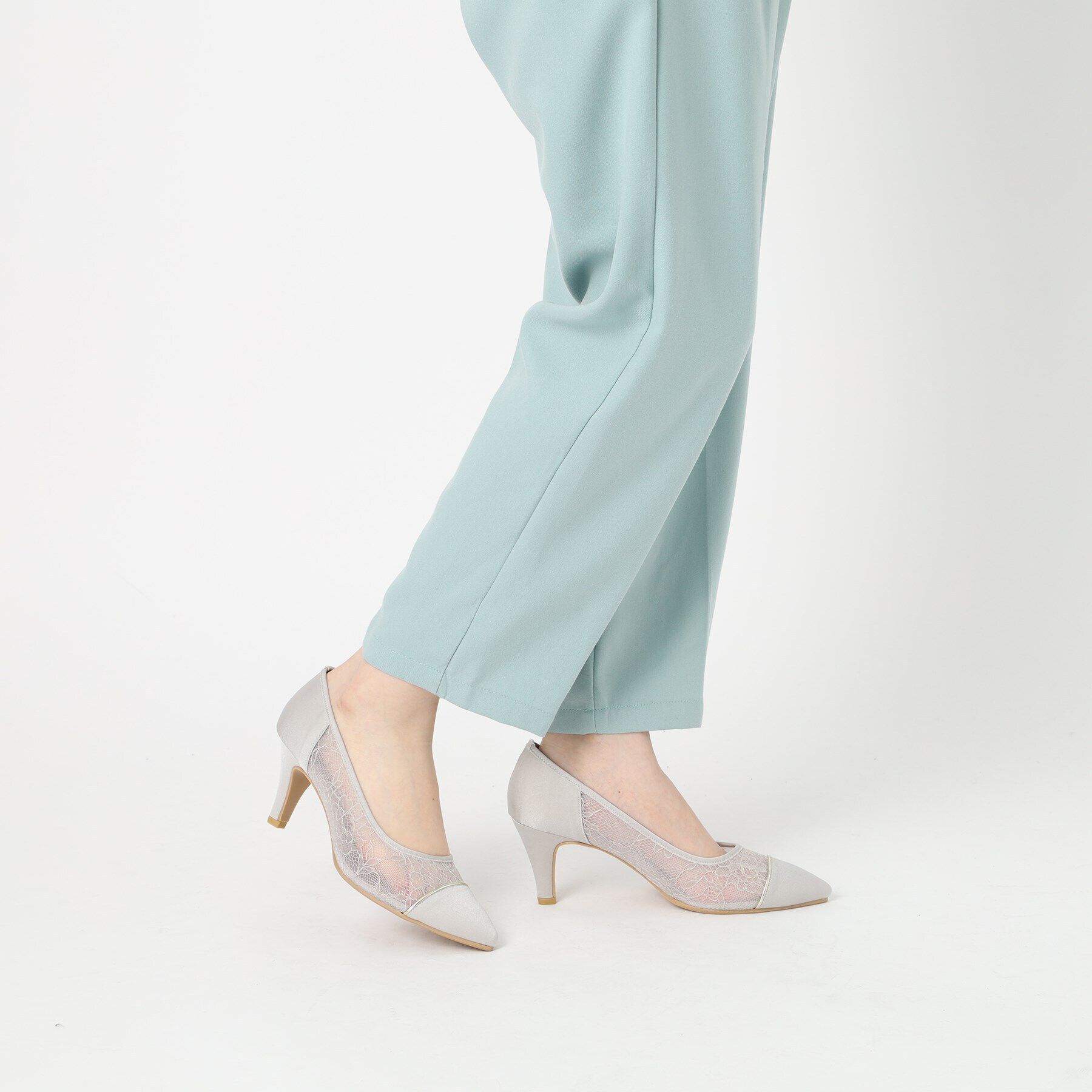 ESPERANZA「切替チュールレースパンプス」|パンプス|