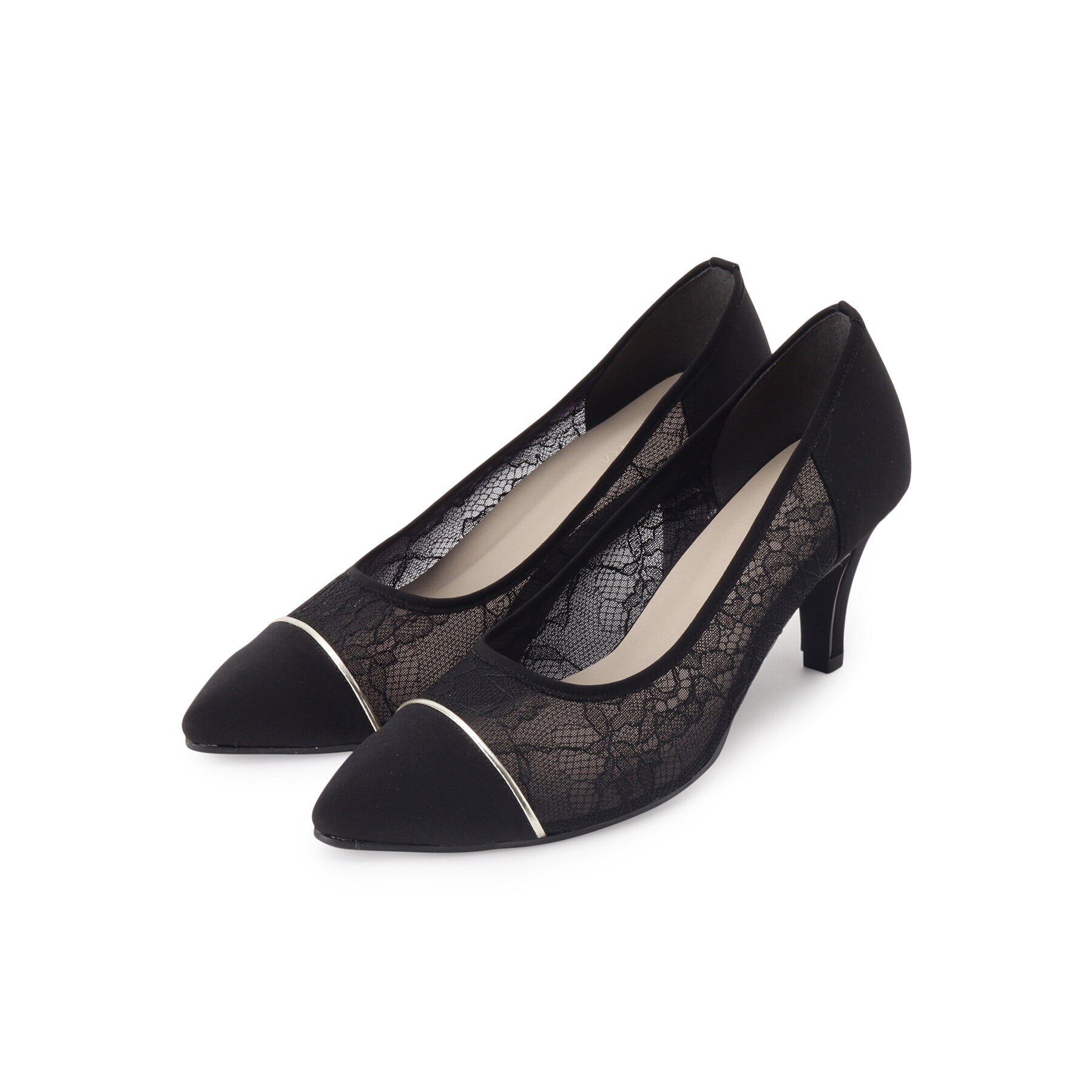 ESPERANZA「切替チュールレースパンプス」|パンプス|