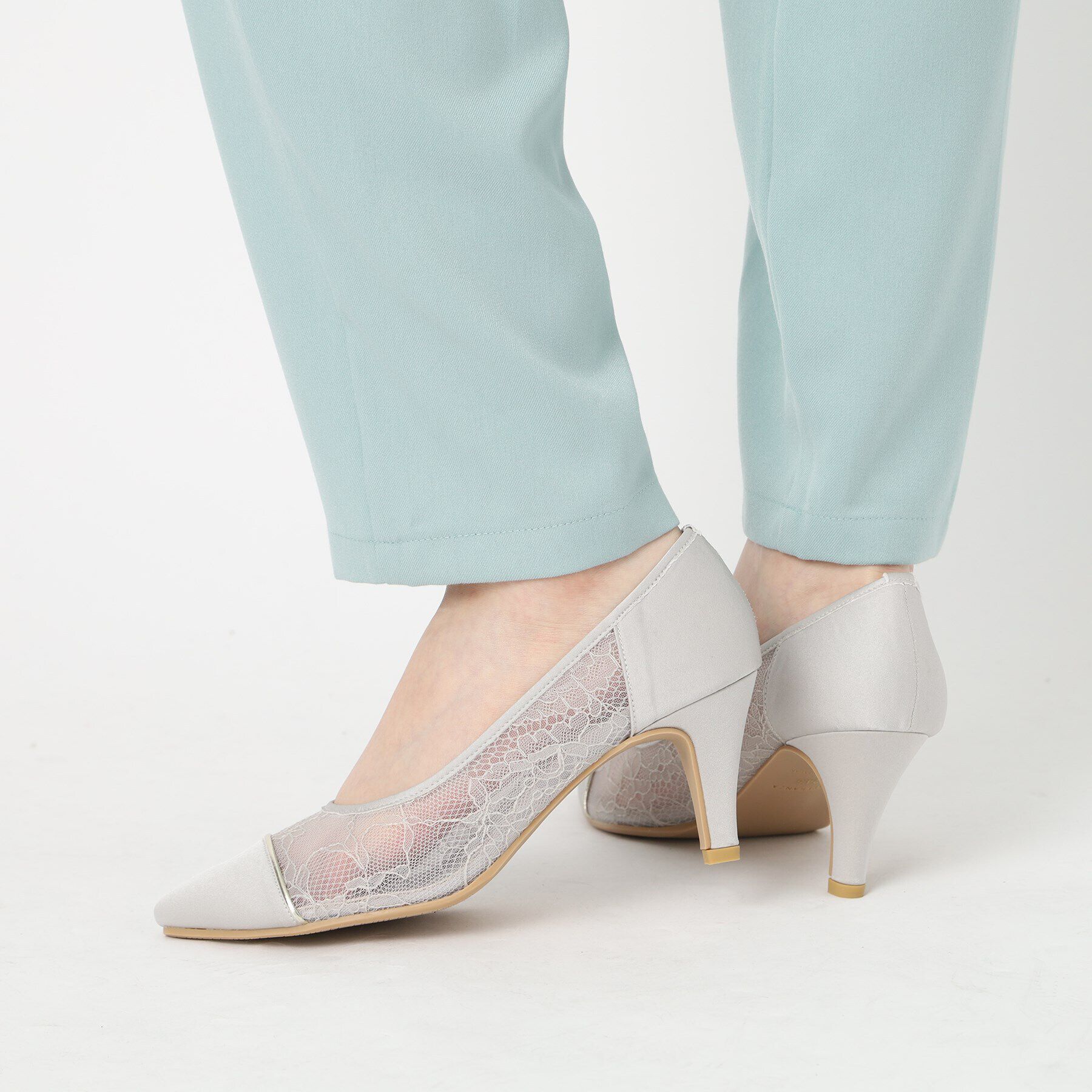 ESPERANZA「切替チュールレースパンプス」|パンプス|