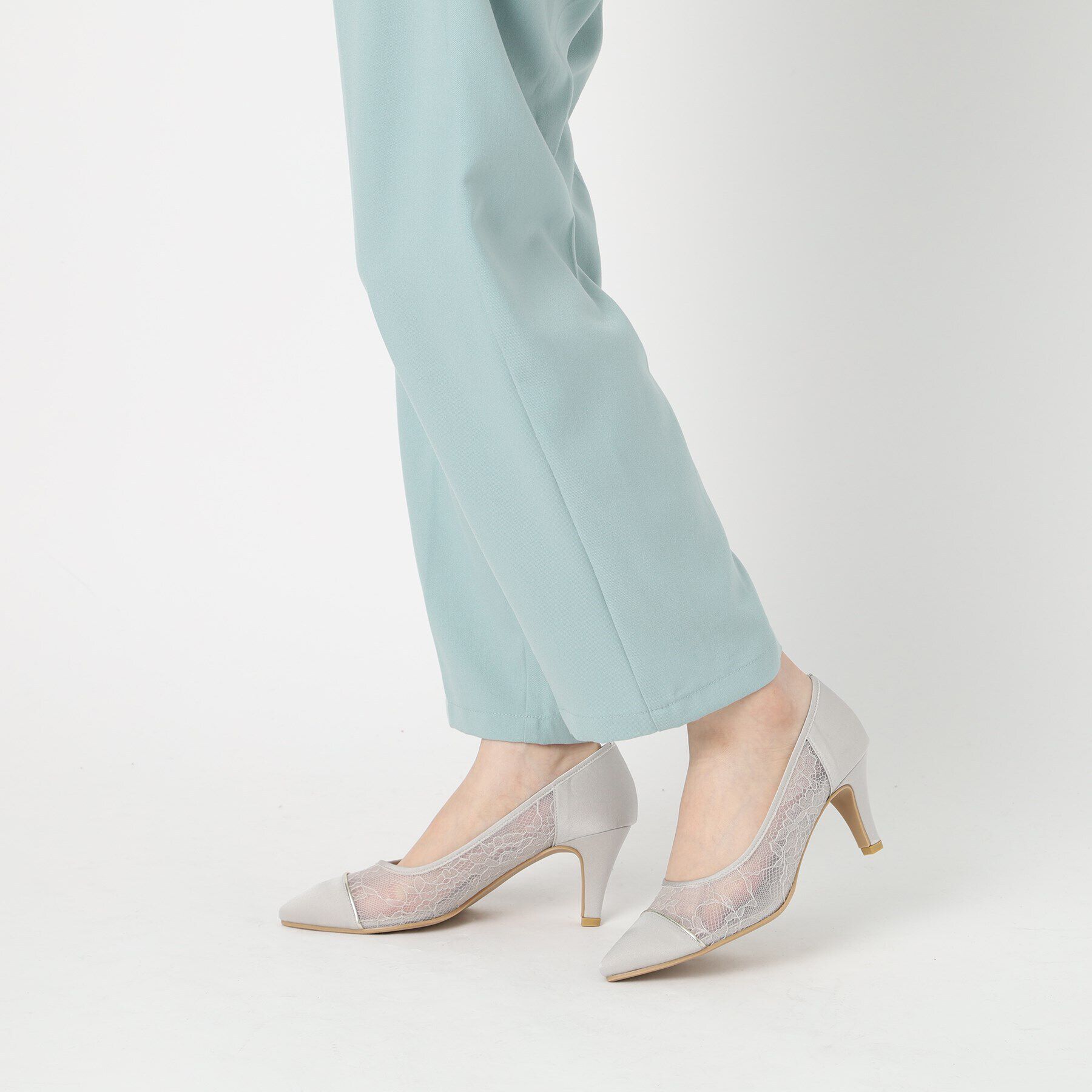 ESPERANZA「切替チュールレースパンプス」|パンプス|