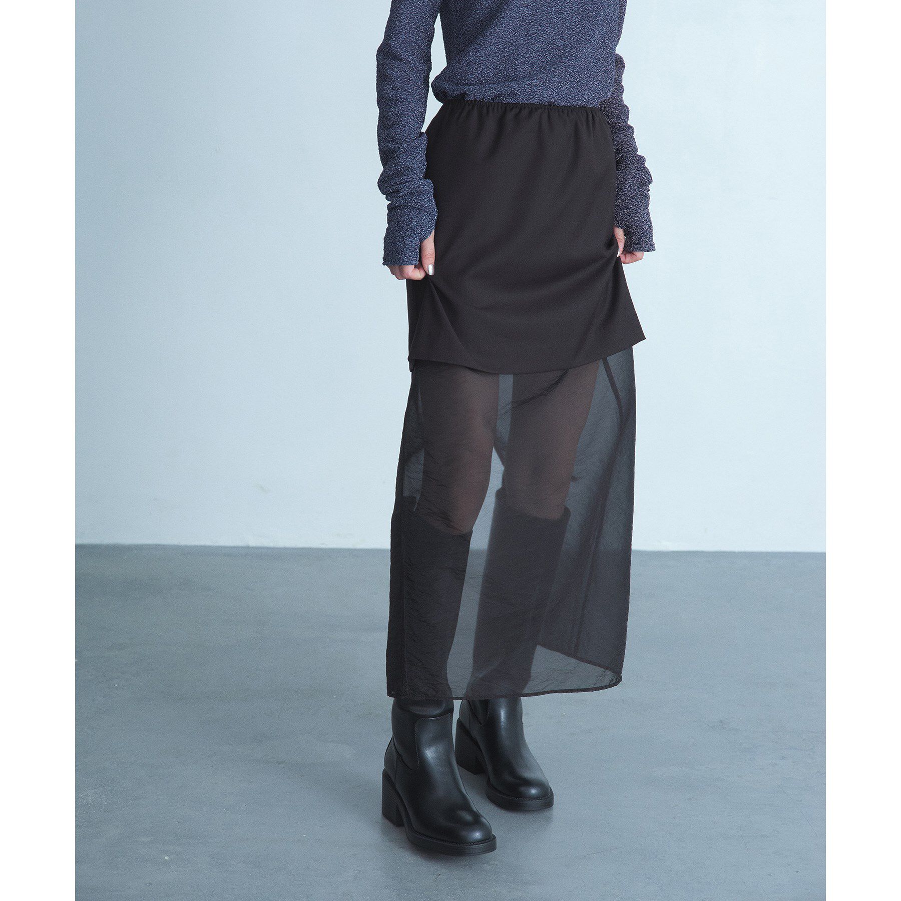 CODE A「reversible sheer skirt」|スカート|
