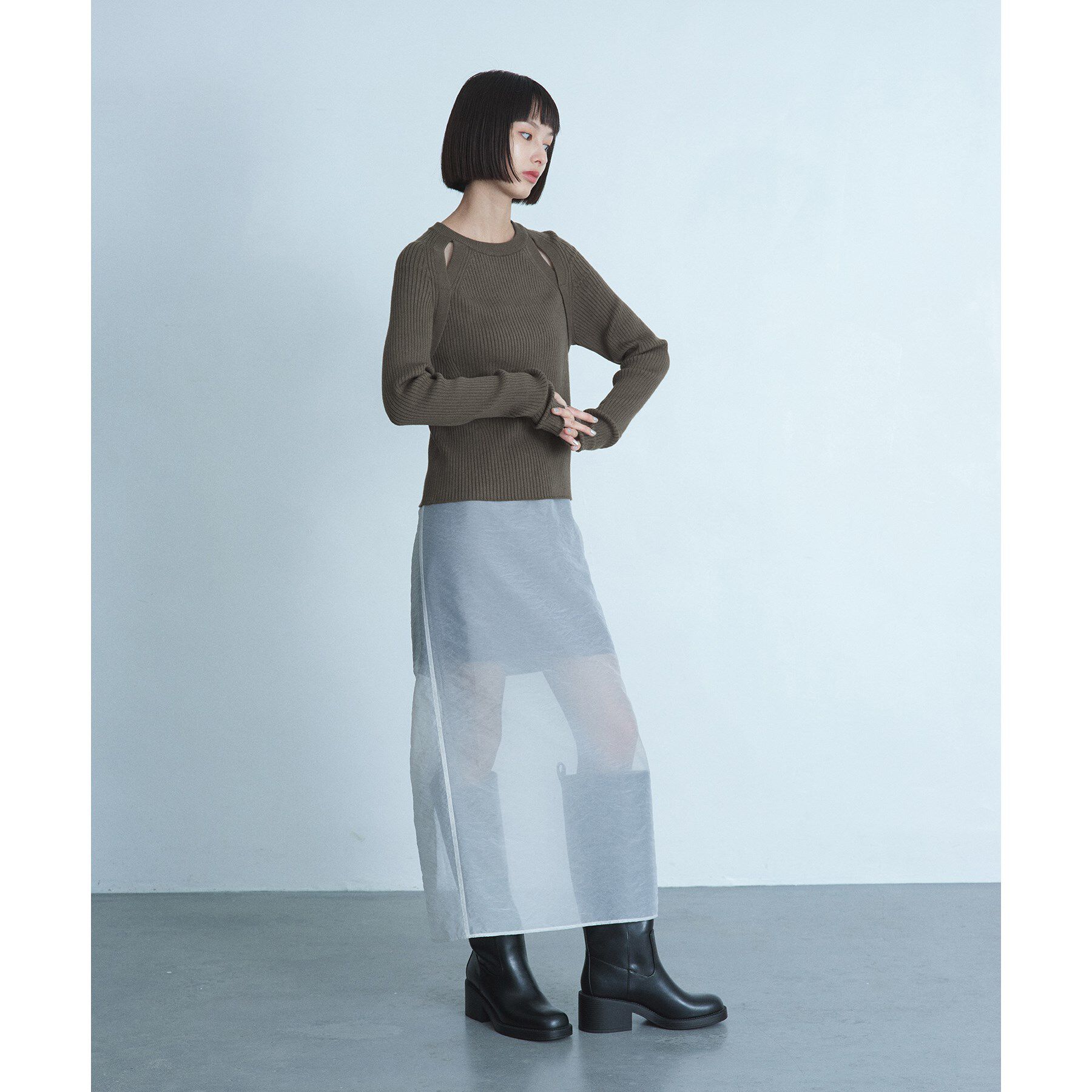 CODE A「reversible sheer skirt」|スカート|