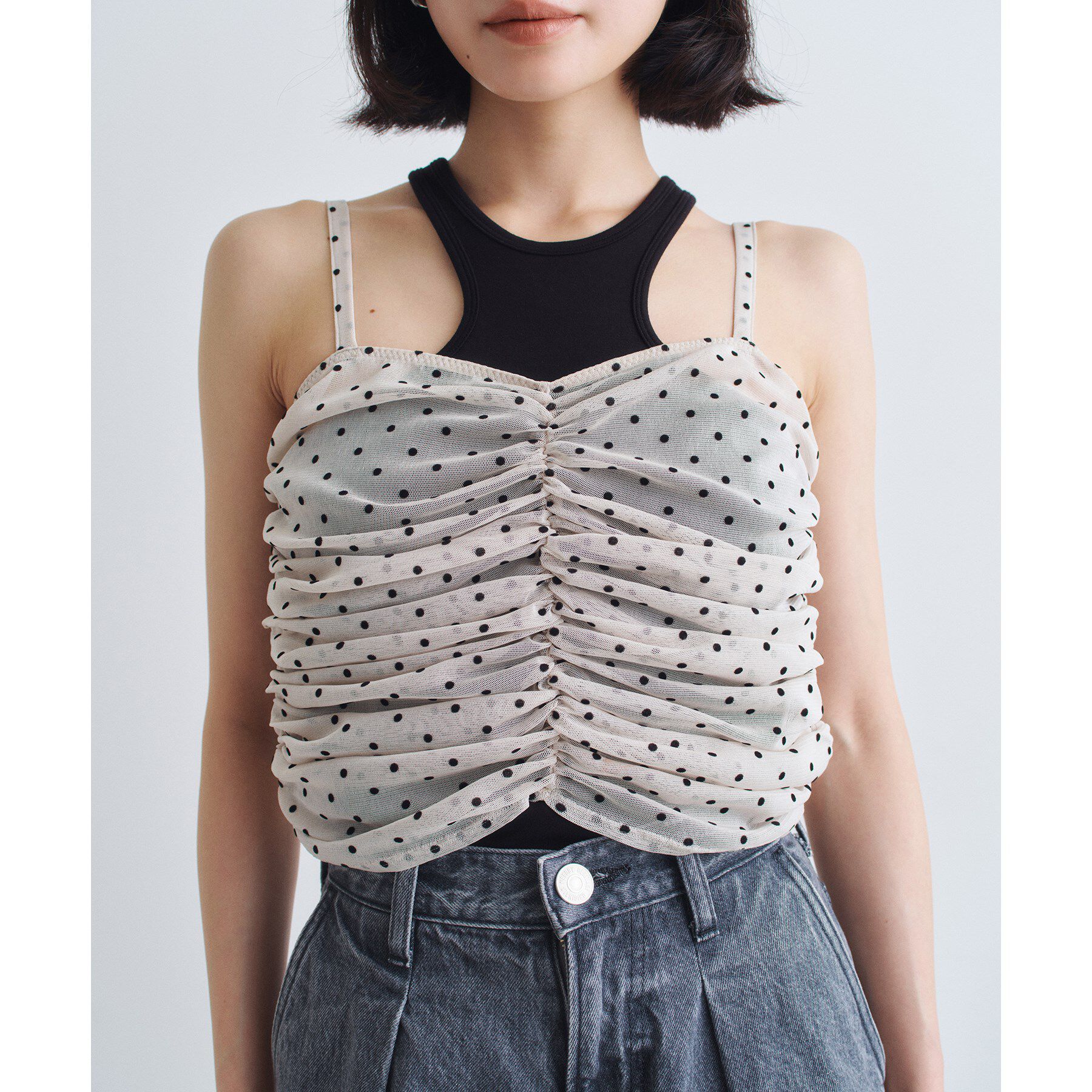 CODE A「tulle dot bustier」|ベスト・ジレ|