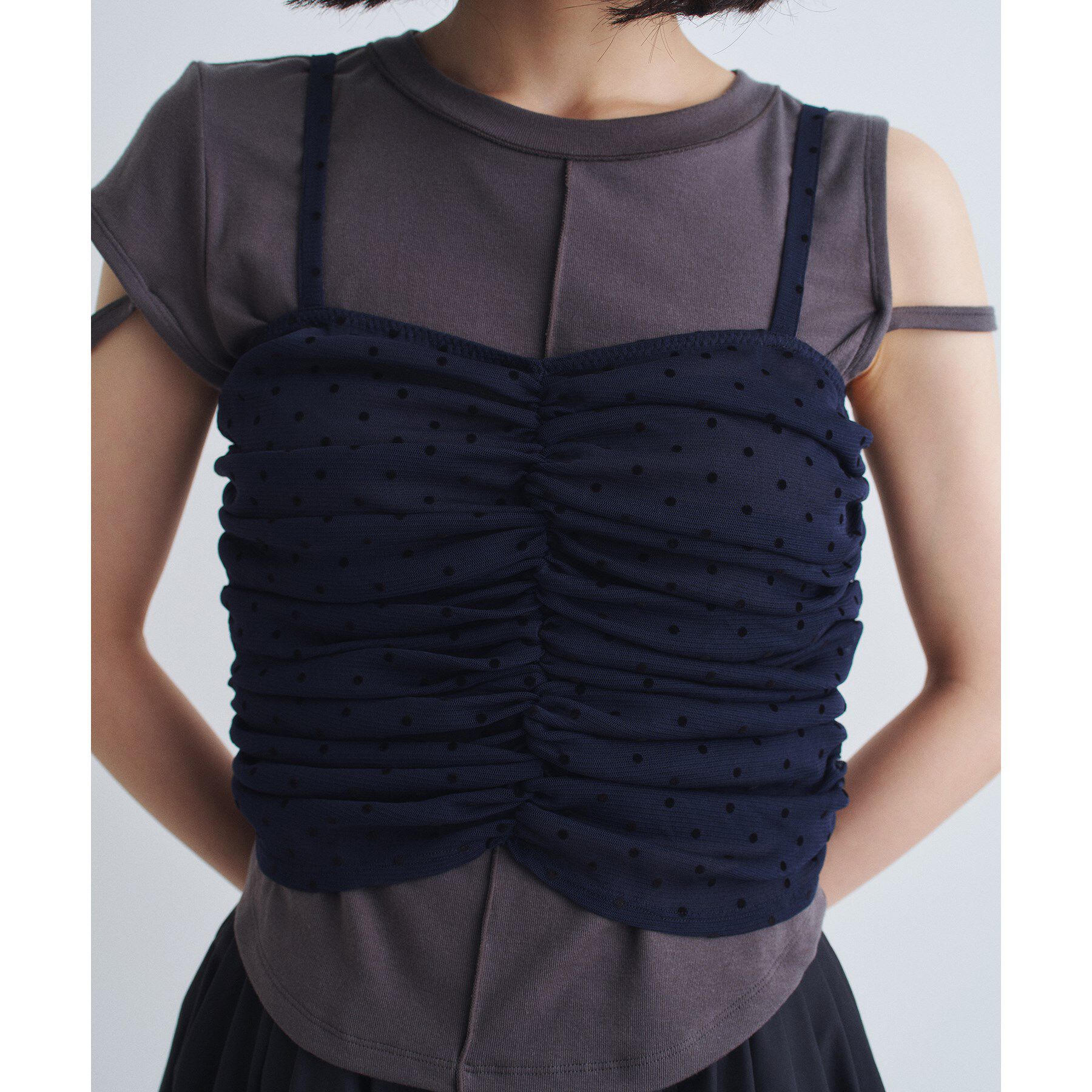 CODE A「tulle dot bustier」|ベスト・ジレ|
