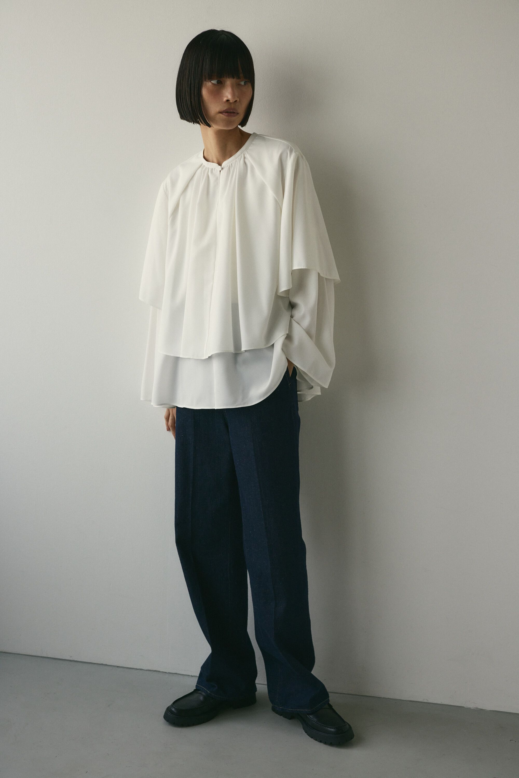 STYLEMIXER「フリルレイヤーブラウス」|チュニック|