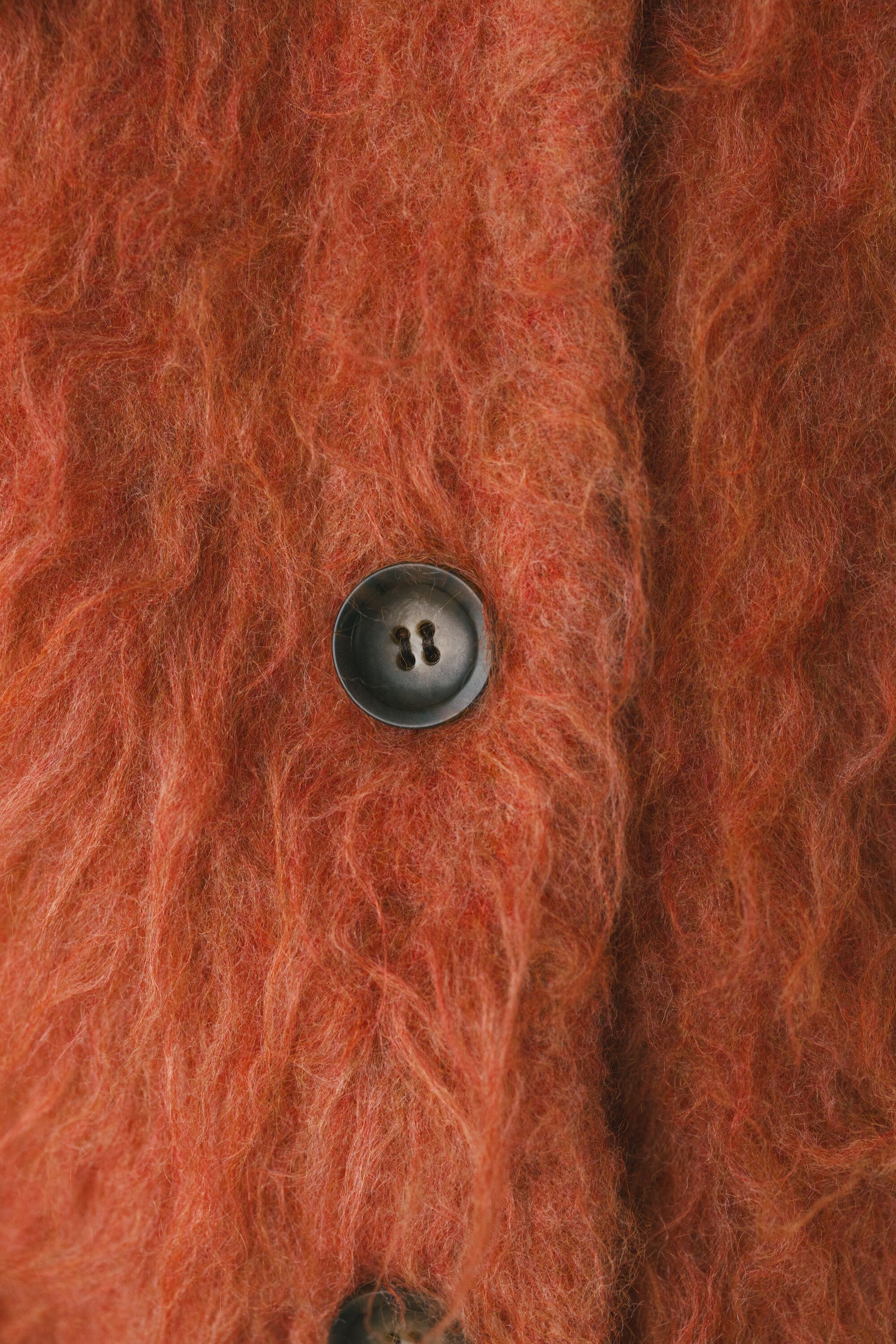 STYLEMIXER「ヘアリーカールクルーニットカーデ」|カーディガン|