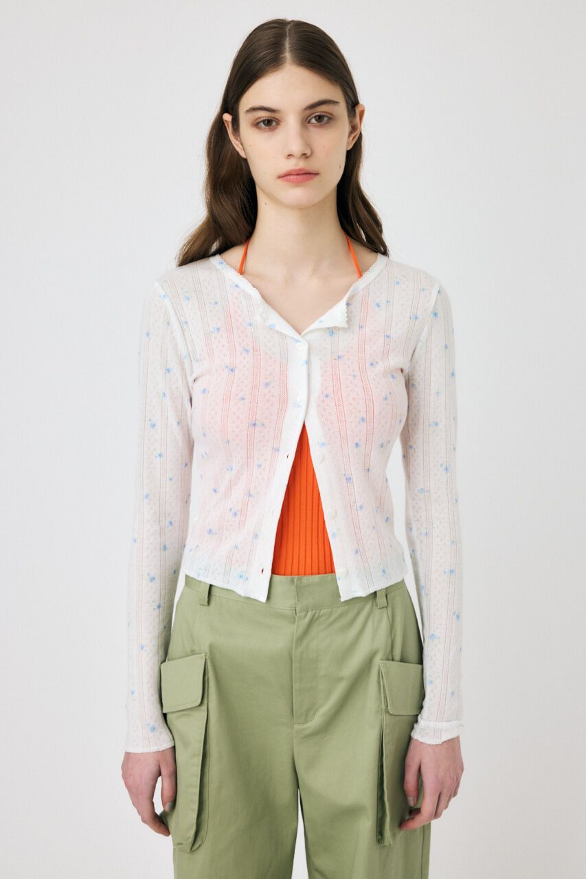 MOUSSY「PICOT CROPPED カーディガン」|Tシャツ・カットソー|