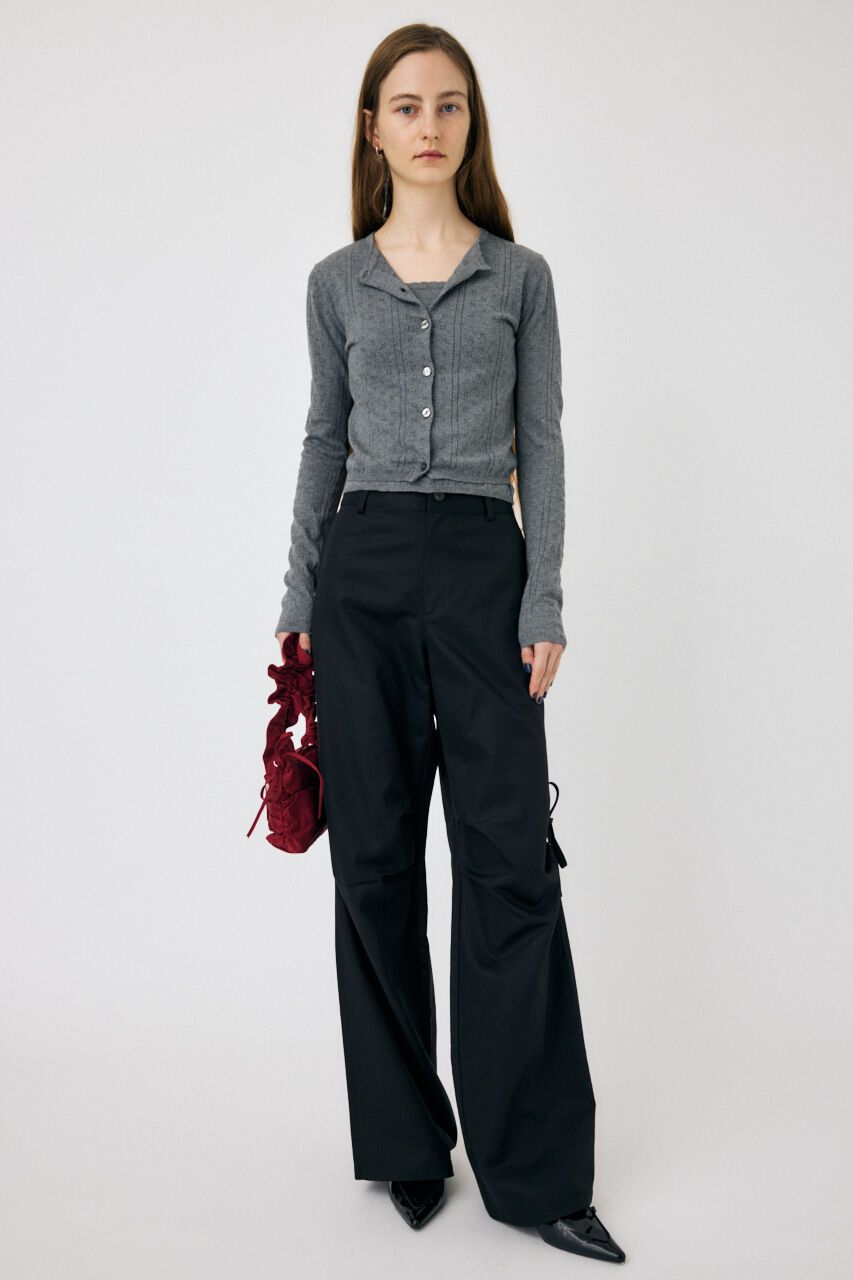 MOUSSY「STRAP DETAIL パンツ」|その他|BLK