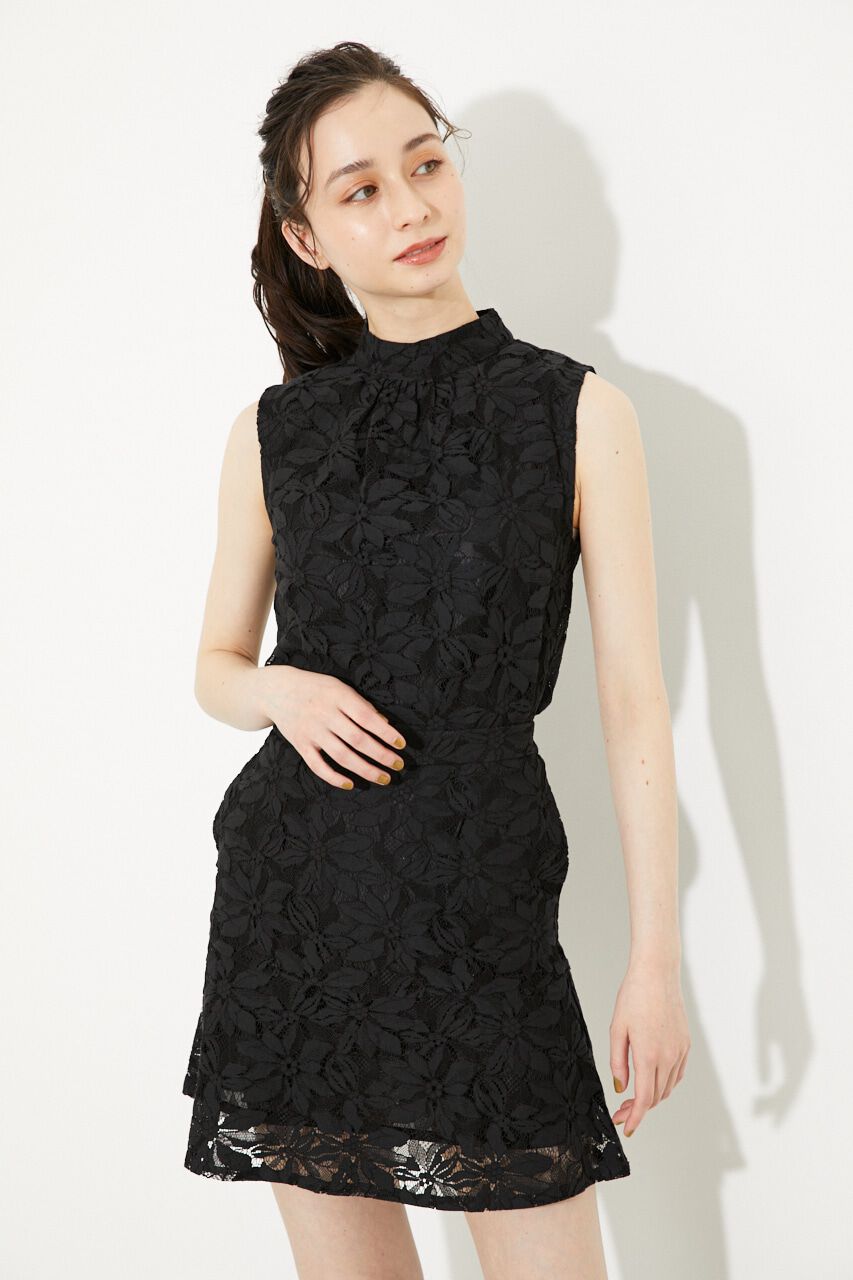 rienda「LACE ノースリーブモックネック」|シャツ・ブラウス|