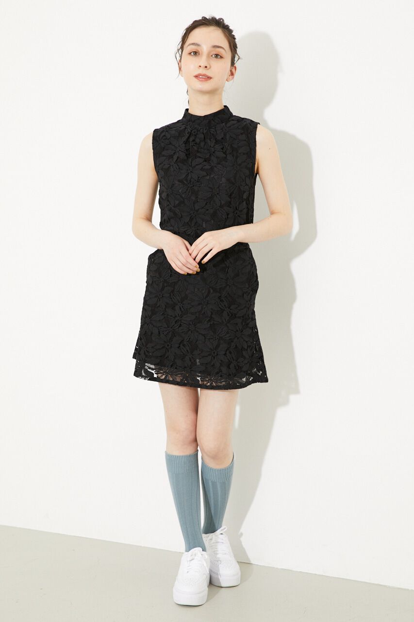 rienda「LACE ノースリーブモックネック」|シャツ・ブラウス|