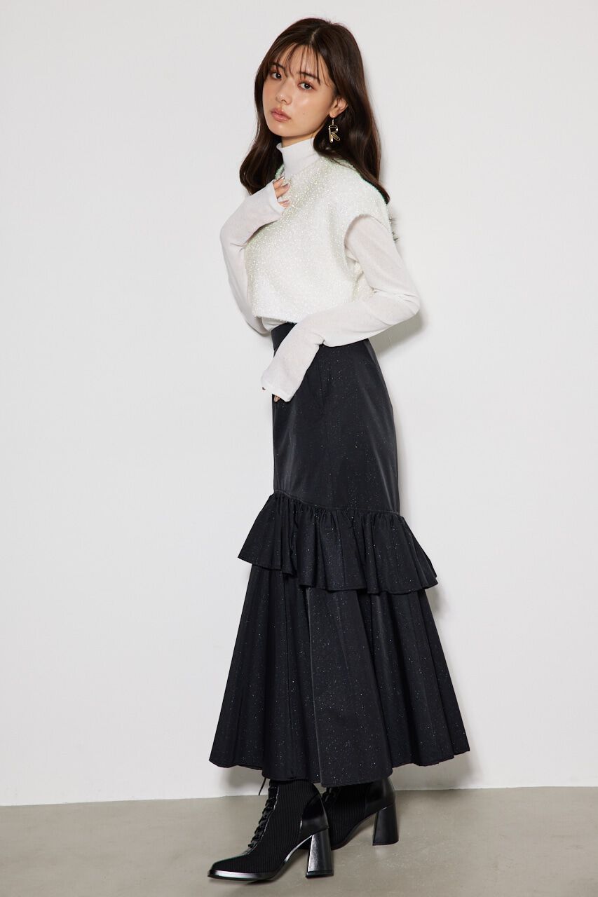 rienda「シャイニーベストSET Knit TOP」|ニット・セーター|