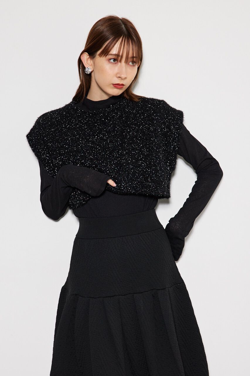 rienda「シャイニーベストSET Knit TOP」|ニット・セーター|