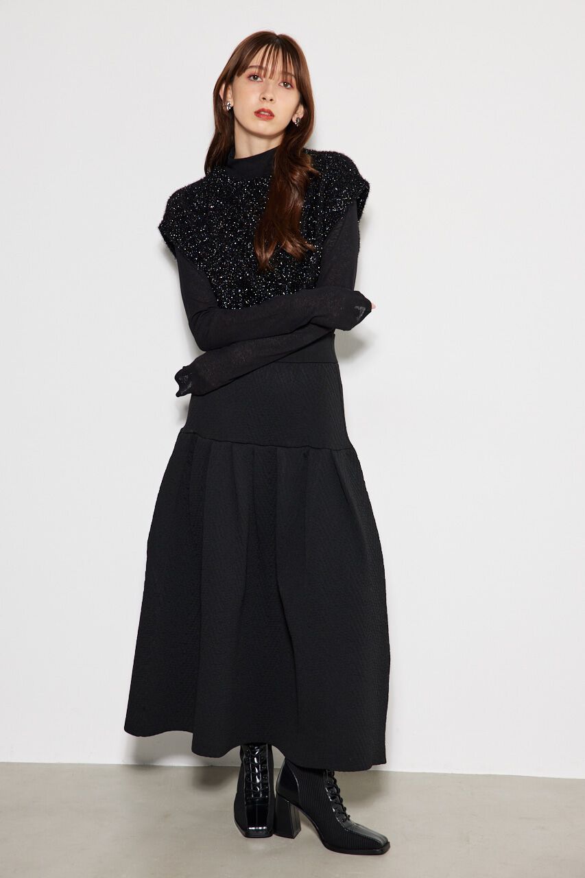 rienda「シャイニーベストSET Knit TOP」|ニット・セーター|