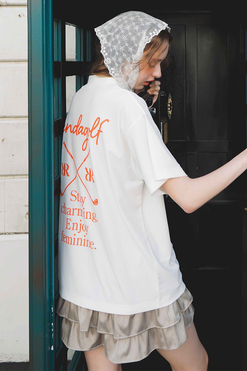 rienda「ロゴプリントルーズTシャツ」|シャツ・ブラウス|