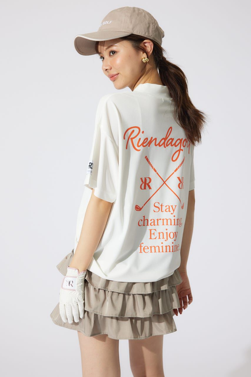 rienda「ロゴプリントルーズTシャツ」|シャツ・ブラウス|