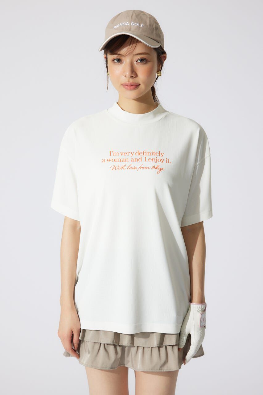 rienda「ロゴプリントルーズTシャツ」|シャツ・ブラウス|