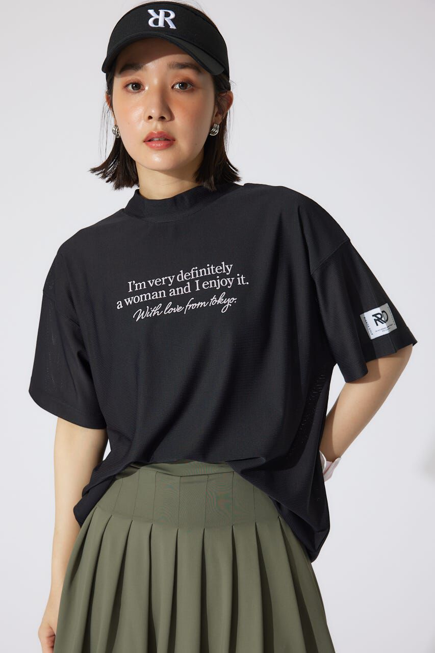 rienda「ロゴプリントルーズTシャツ」|シャツ・ブラウス|