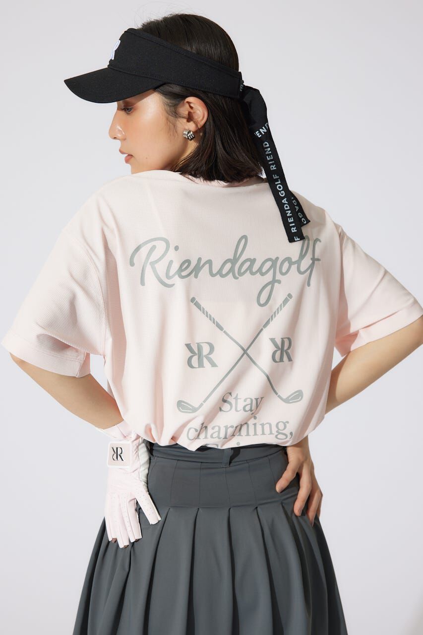 rienda「ロゴプリントルーズTシャツ」|シャツ・ブラウス|