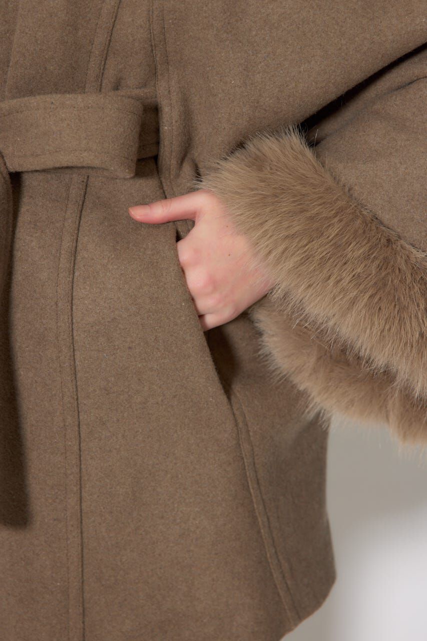 rienda リエンダ　ウールMIXフードポンチョコート rienda | ウールMIXフードポンチョコート (コート ) |SHEL'TTER WEBSTORE