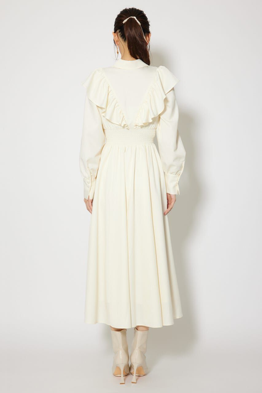 rienda「フロントZIPフリルシャツワンピース」|ワンピース|