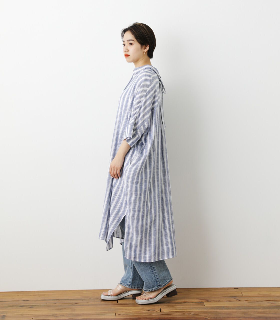 RODEO CROWNS「ストライプVネックワンピース」|ワンピース|