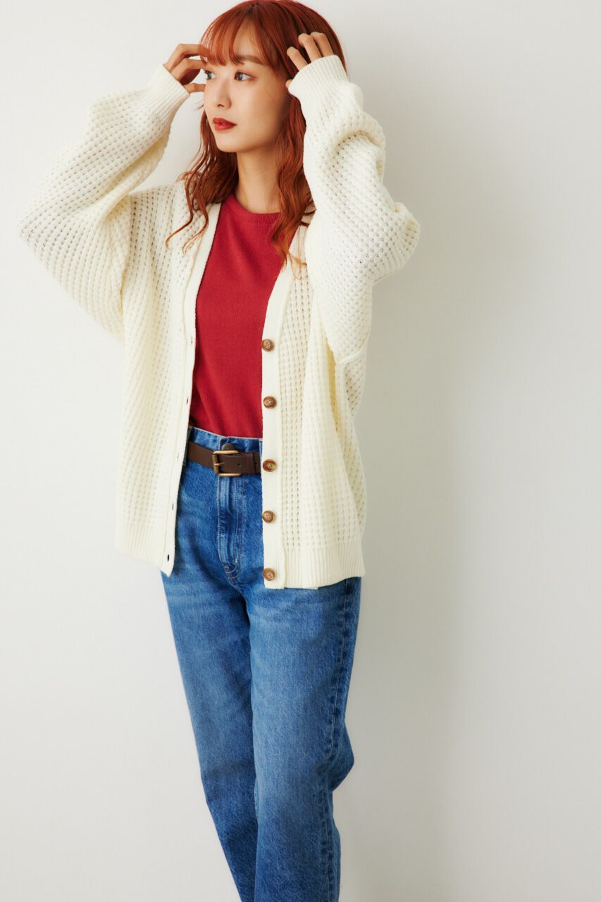 RODEO CROWNS「ワッフルルーズニットカーディガン」|カーディガン|