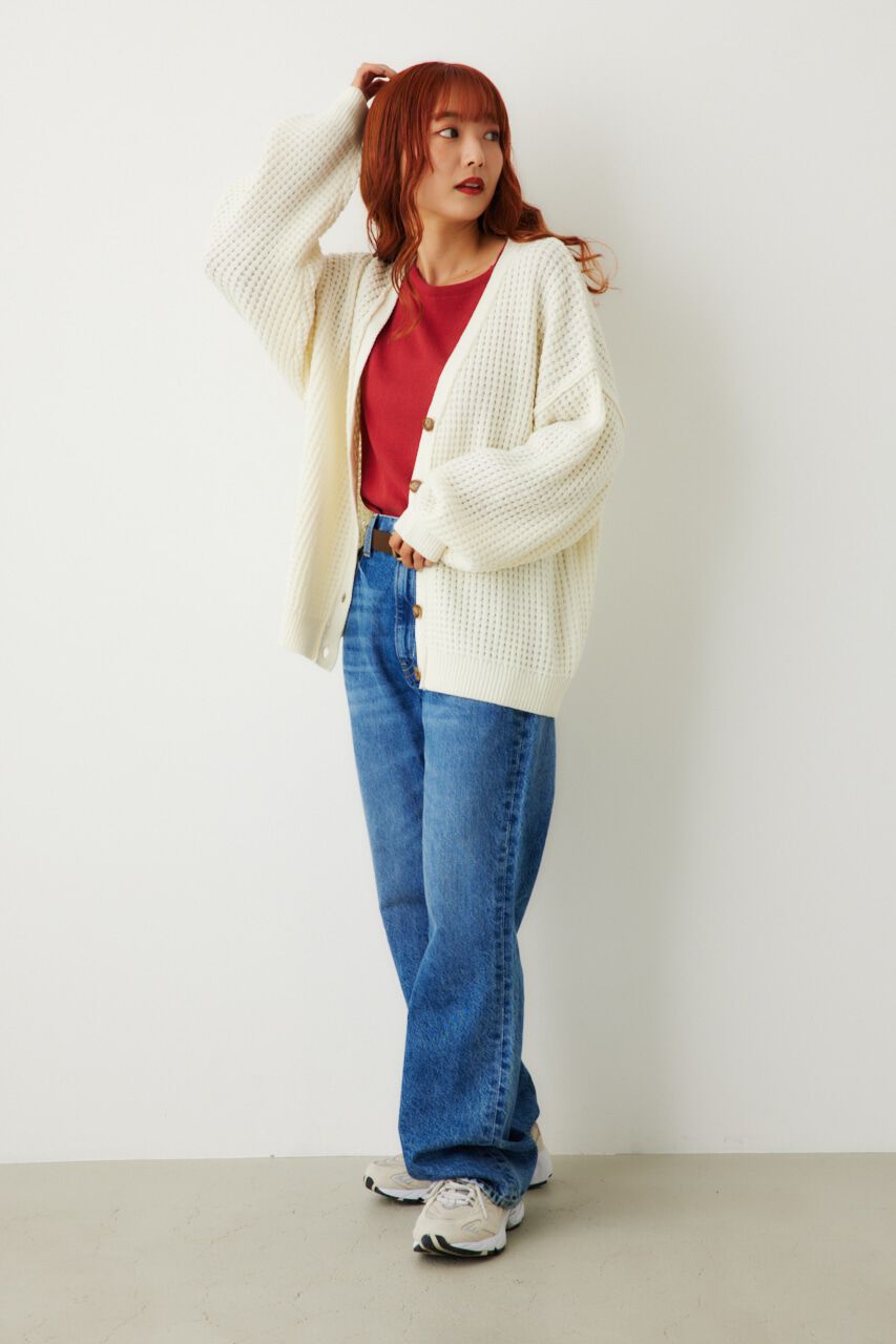 RODEO CROWNS「ワッフルルーズニットカーディガン」|カーディガン|