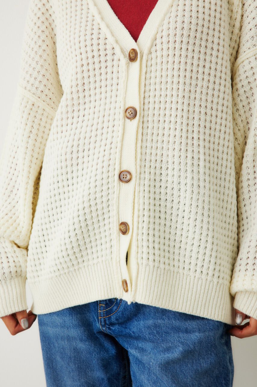 RODEO CROWNS「ワッフルルーズニットカーディガン」|カーディガン|
