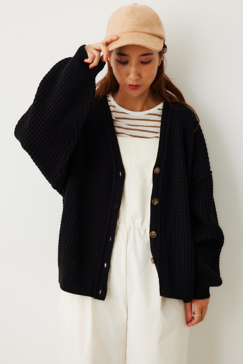 RODEO CROWNS「ワッフルルーズニットカーディガン」|カーディガン|