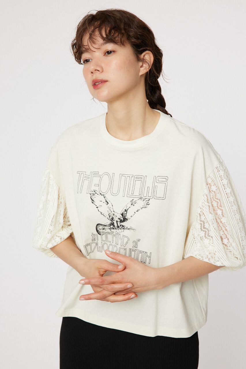 RODEO CROWNS「レーススリーブトップス」|Tシャツ・カットソー|