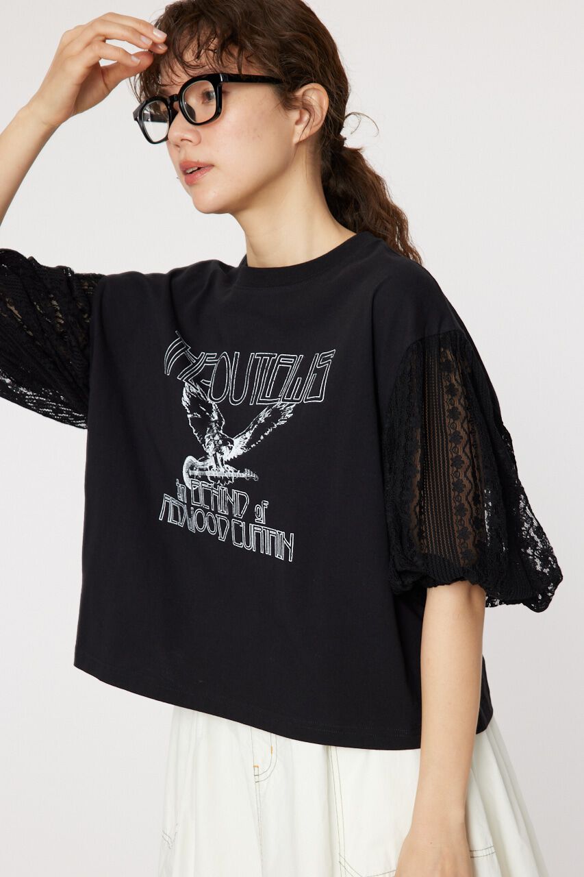 RODEO CROWNS「レーススリーブトップス」|Tシャツ・カットソー|