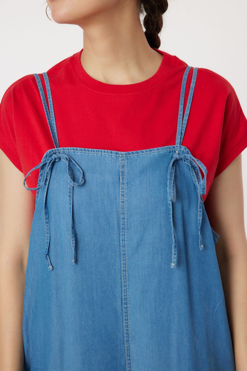 RODEO CROWNS「Supple DENIM サロペット」|ワンピース|