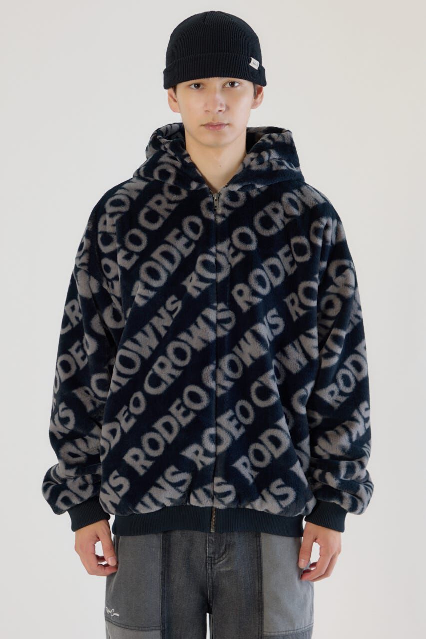 RODEO CROWNS「オールオーバーロゴファーブルゾン」|ブルゾン・スタジャン|
