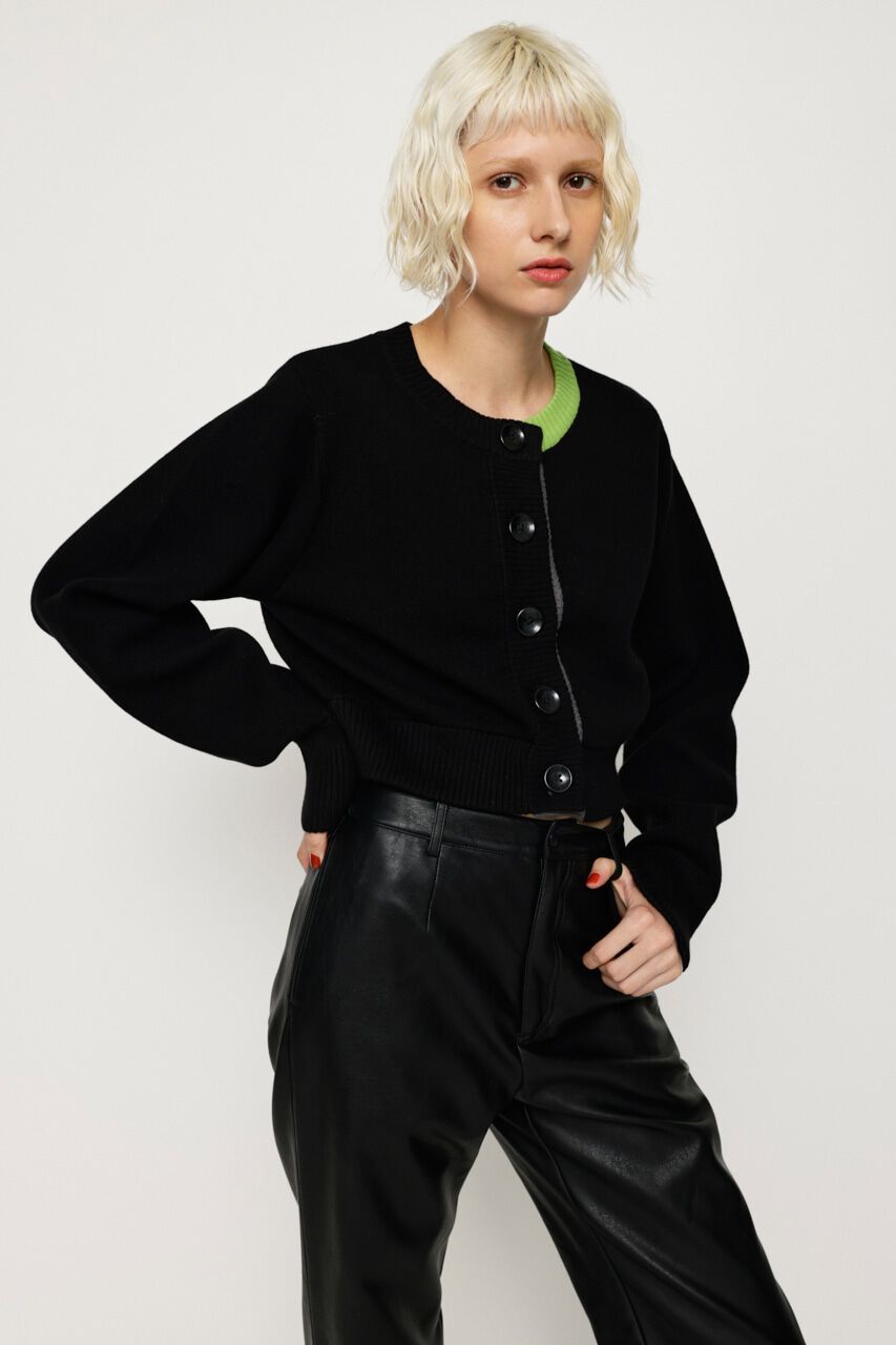 SLY「BI COLOR CROPPED カーディガン」|カーディガン|