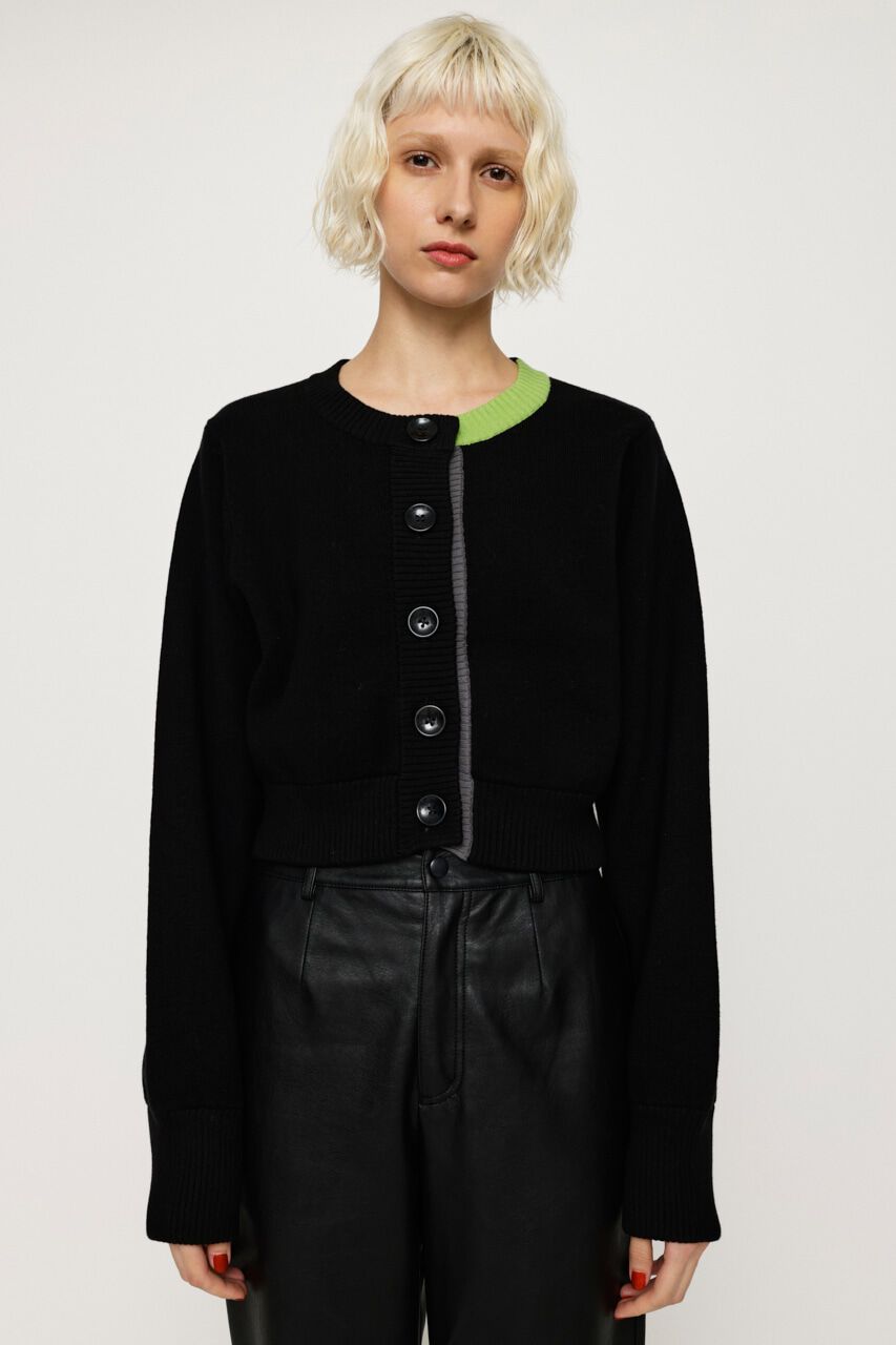 SLY「BI COLOR CROPPED カーディガン」|カーディガン|