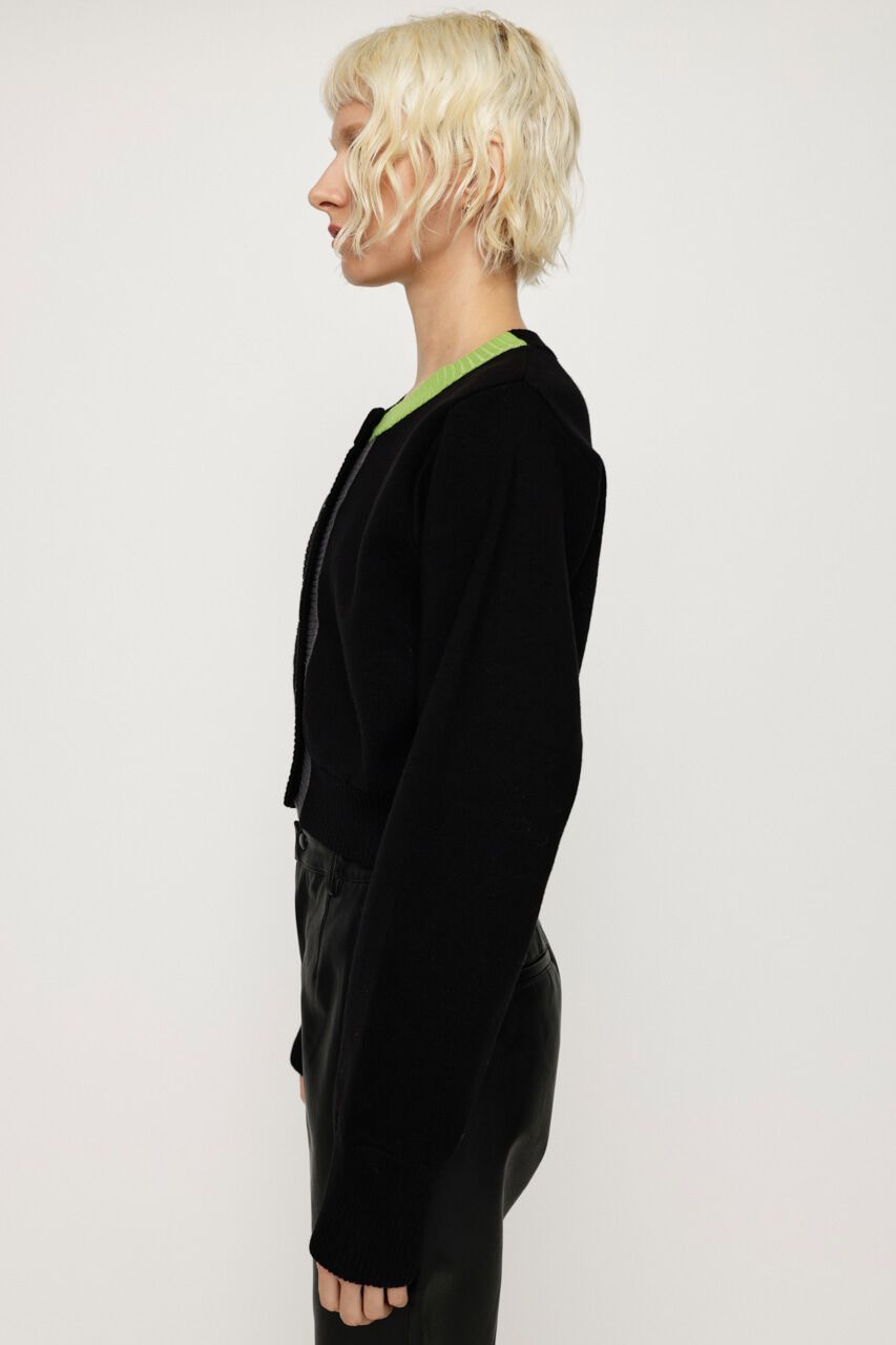 SLY「BI COLOR CROPPED カーディガン」|カーディガン|
