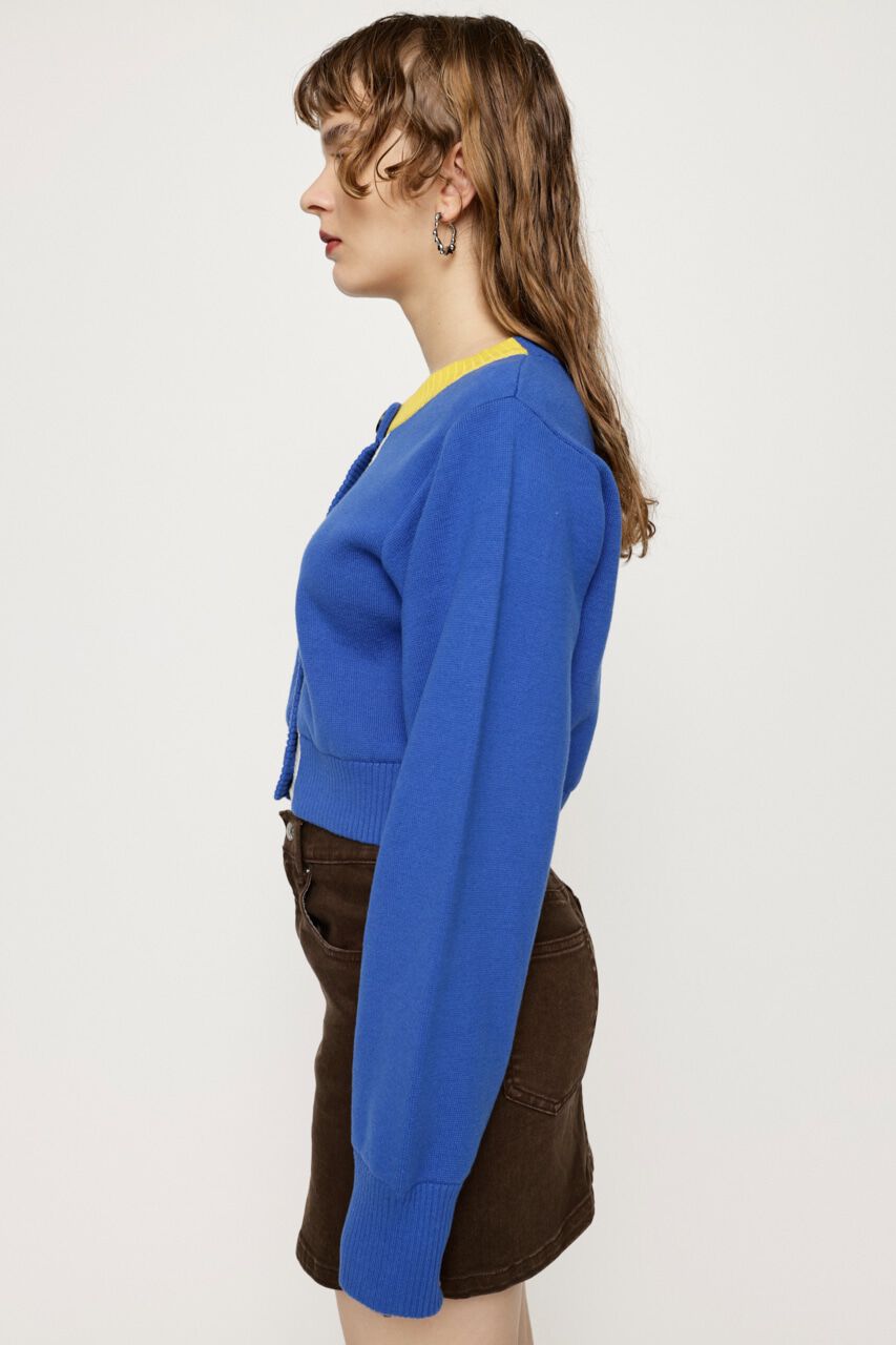 SLY「BI COLOR CROPPED カーディガン」|カーディガン|