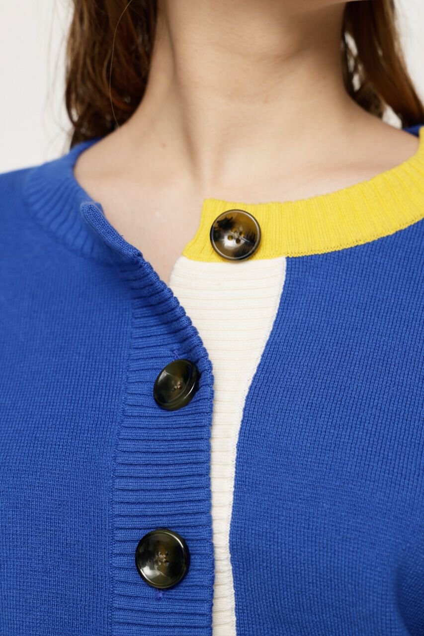 SLY「BI COLOR CROPPED カーディガン」|カーディガン|