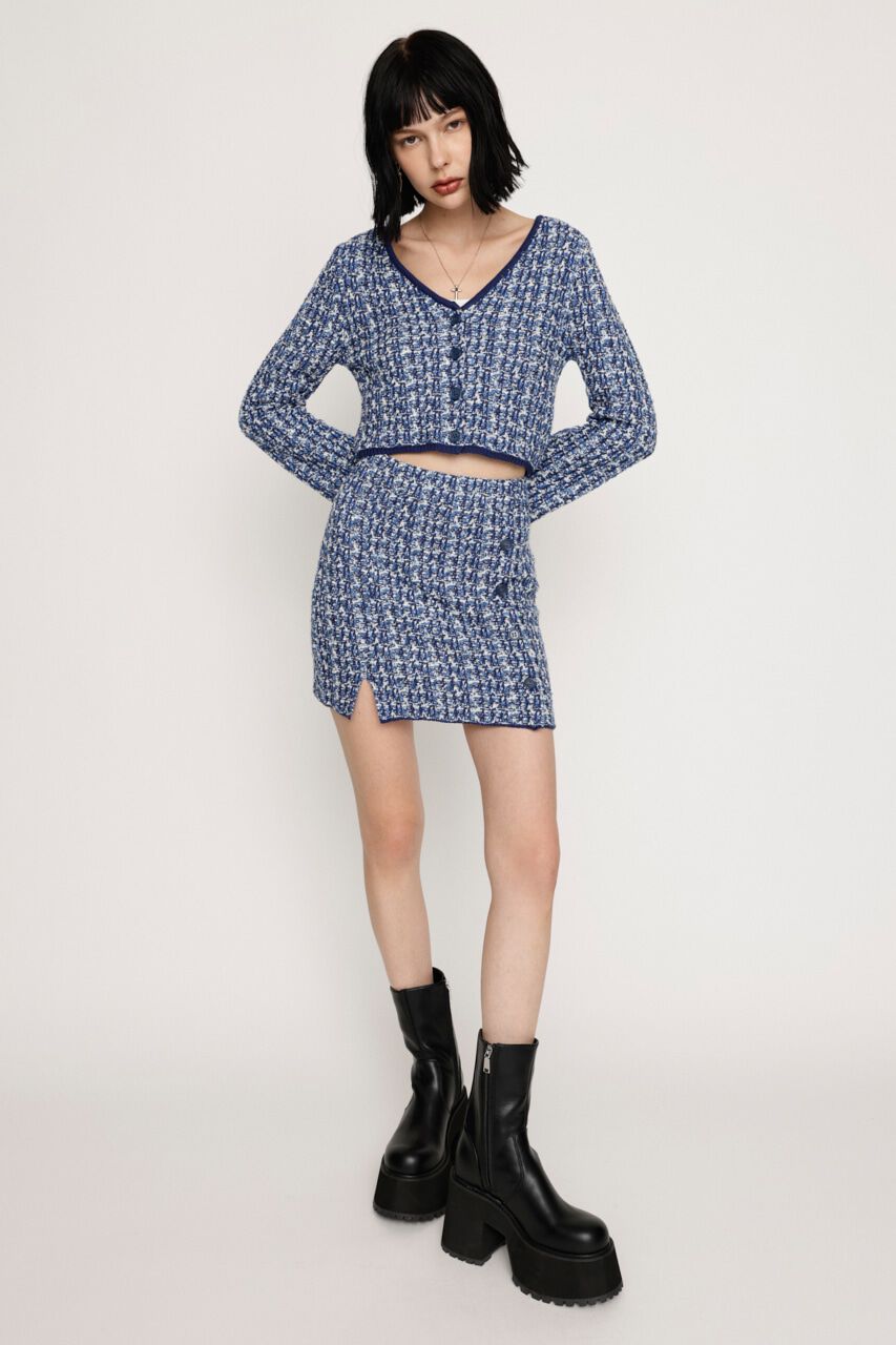 SLY「TWEED KNIT カーディガン」|カーディガン|