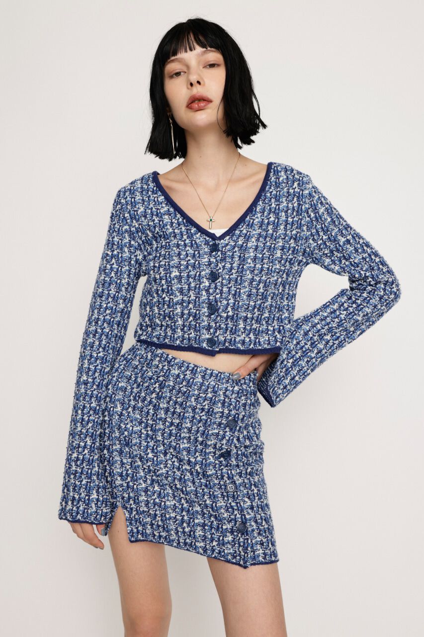 SLY「TWEED KNIT カーディガン」|カーディガン|