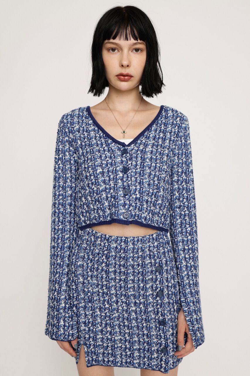 SLY「TWEED KNIT カーディガン」|カーディガン|