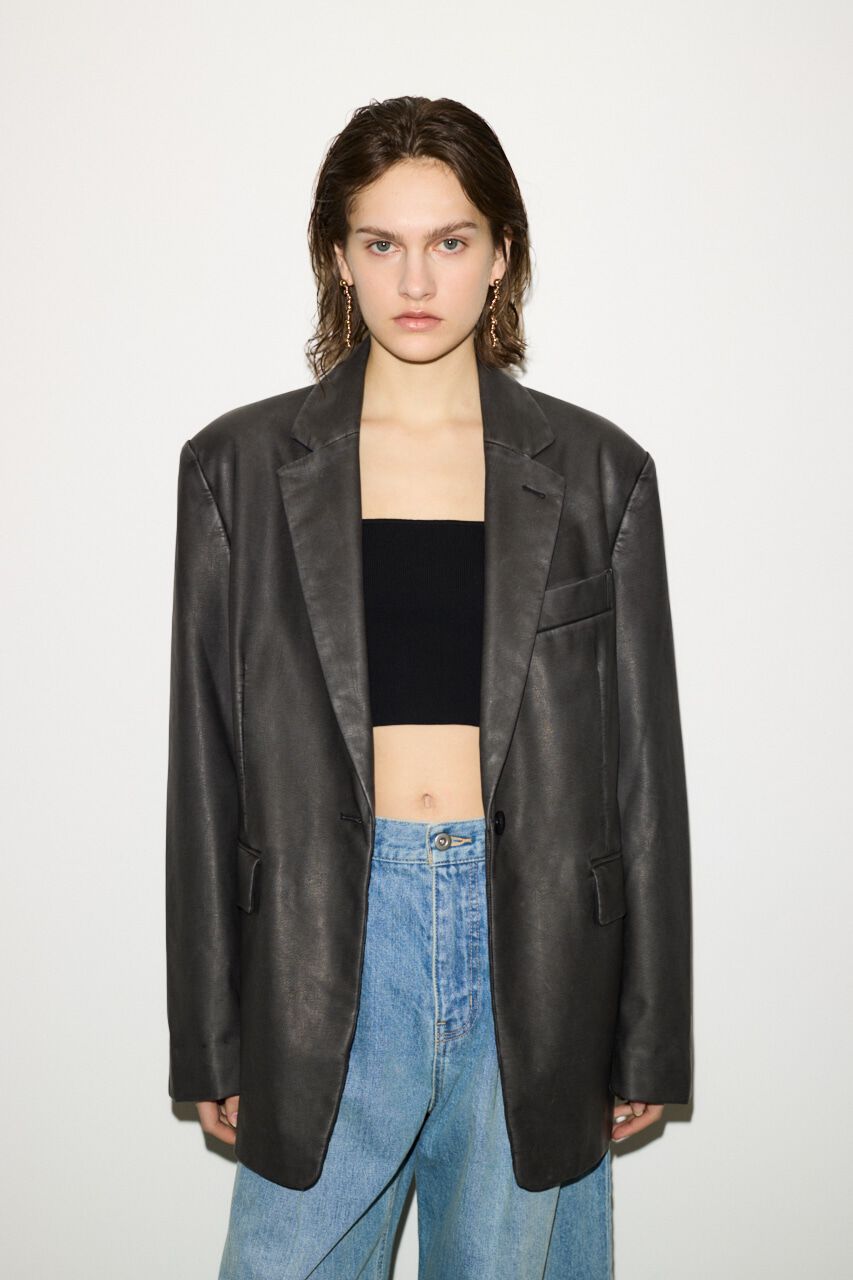 SLY「F／LEATHER BOXY ジャケット」|その他|