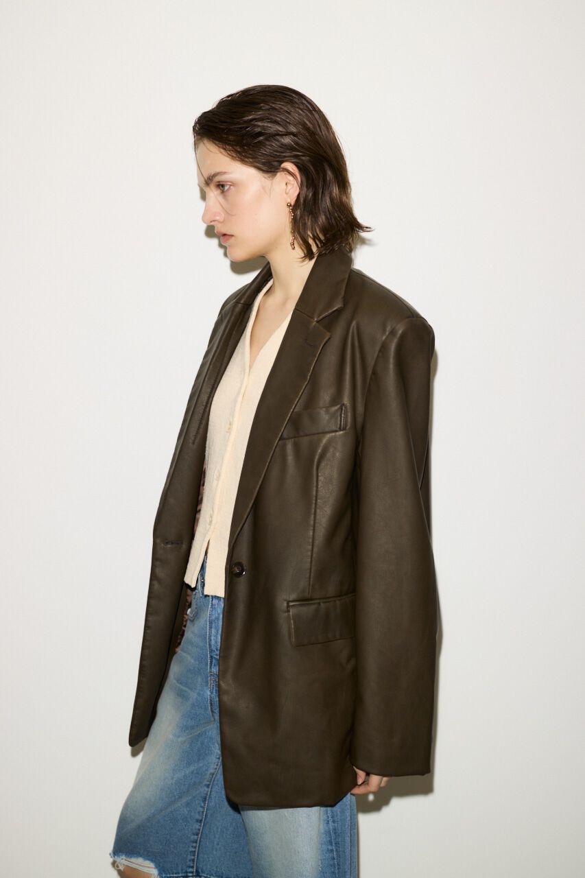 SLY「F／LEATHER BOXY ジャケット」|その他|