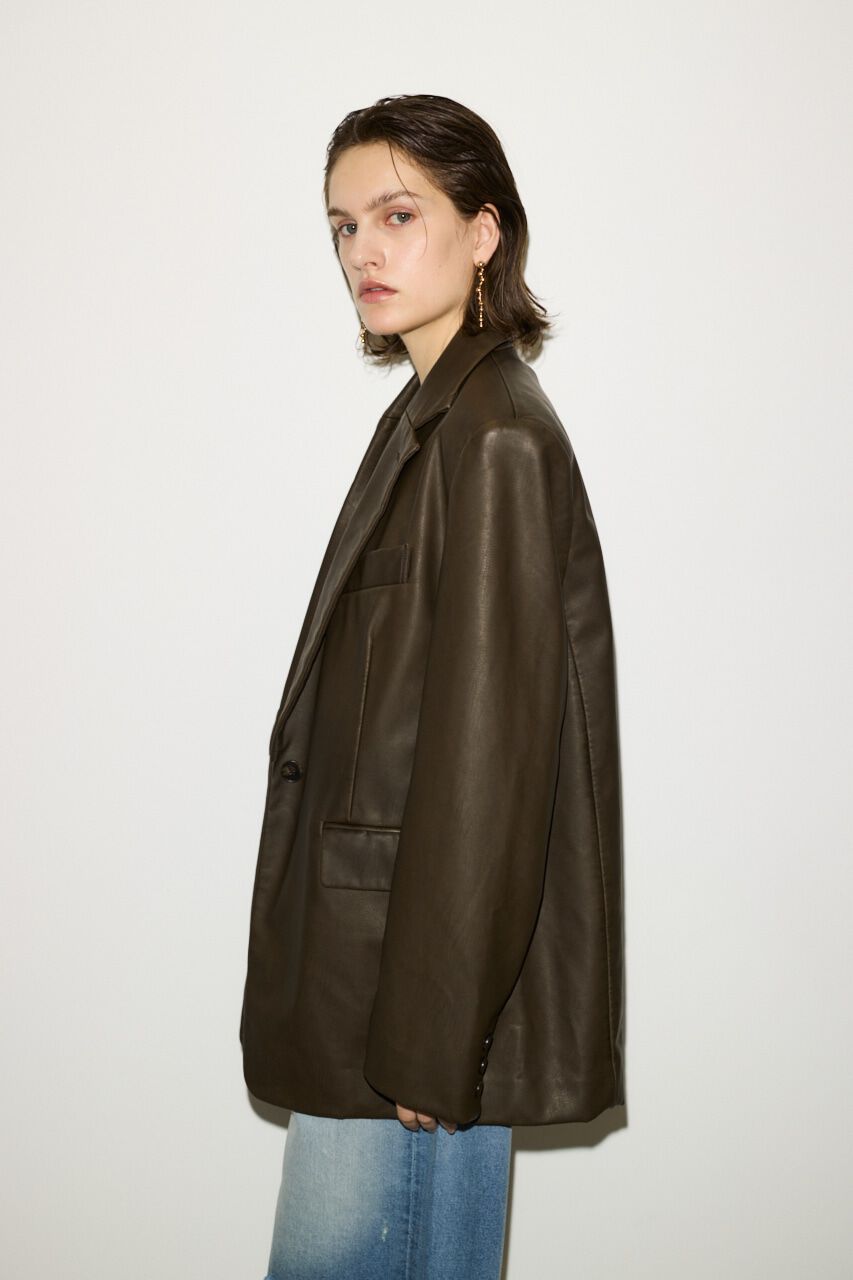 SLY「F／LEATHER BOXY ジャケット」|その他|