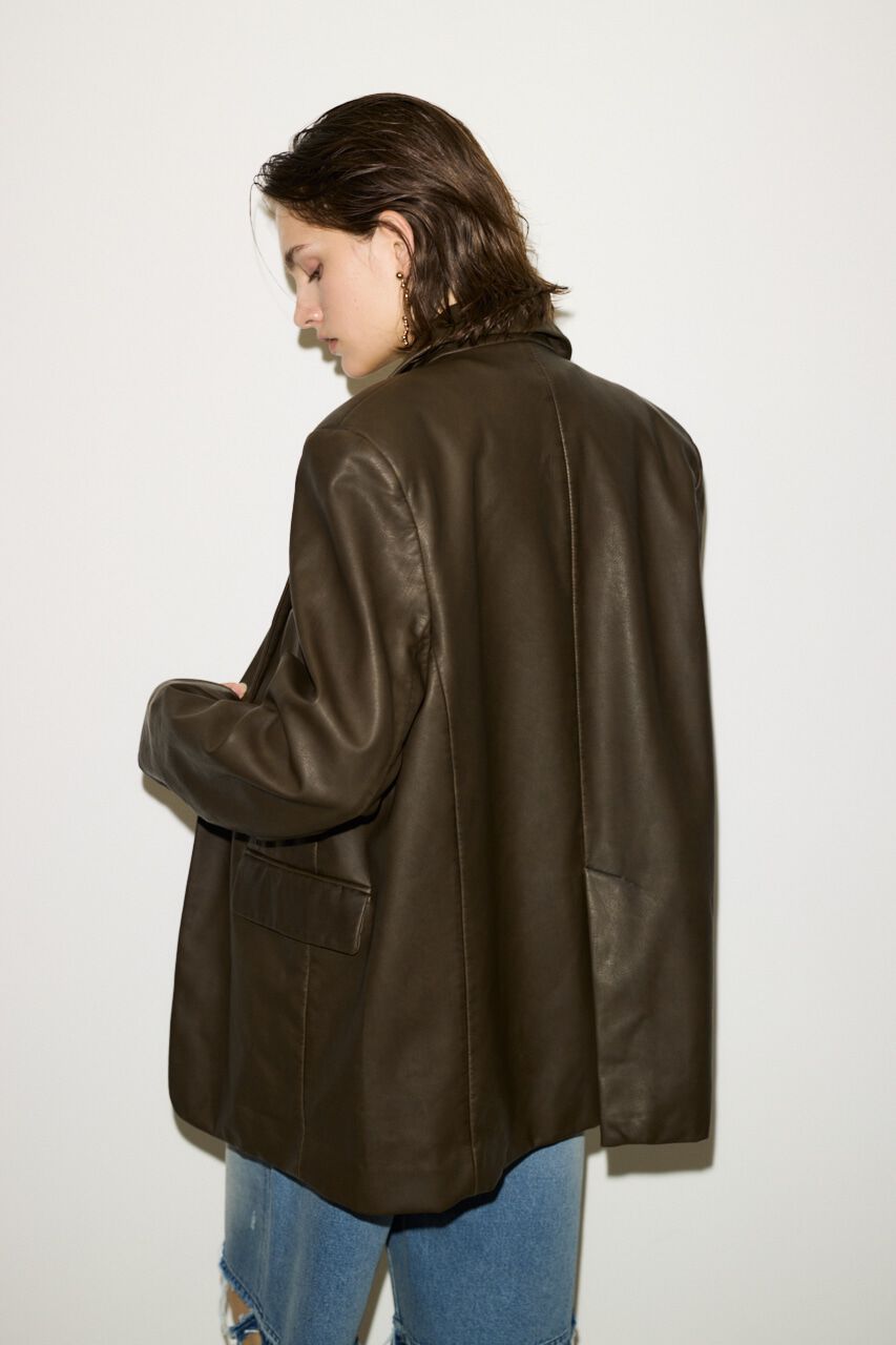 SLY「F／LEATHER BOXY ジャケット」|その他|