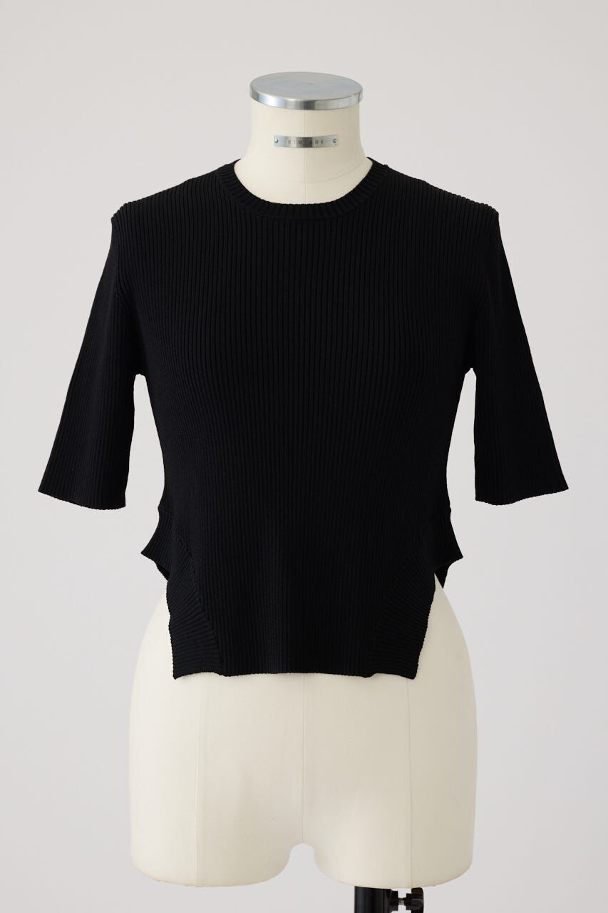 RIM.ARK 「Round hem knit tops」|ニット・セーター|BLK