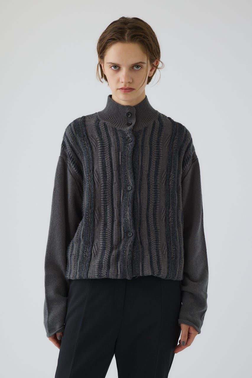 RIM.ARK 「Different surfaces knit CD」|カーディガン|