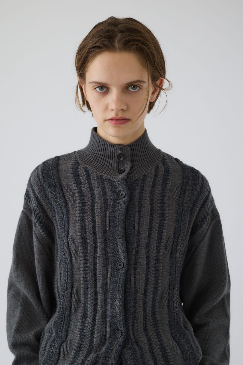 RIM.ARK 「Different surfaces knit CD」|カーディガン|