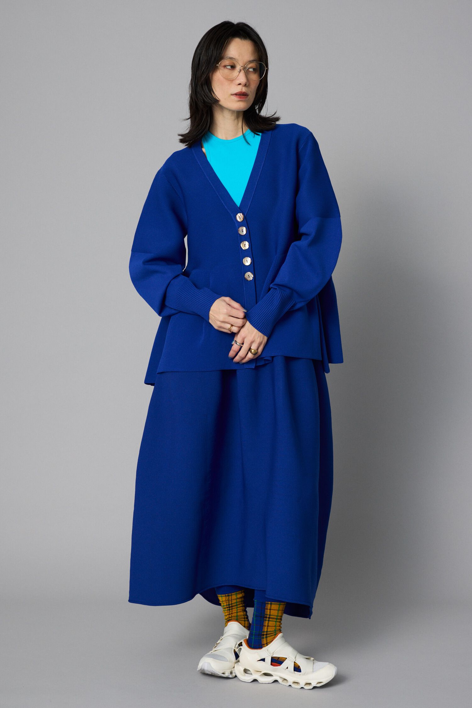 HeRIN.CYE「Jersey frill cardigan」|カーディガン|